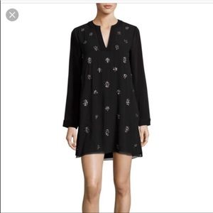 BCBG Maxazria Dyanne Embellished Shift Dress, Size XS